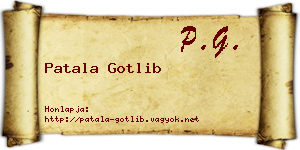 Patala Gotlib névjegykártya